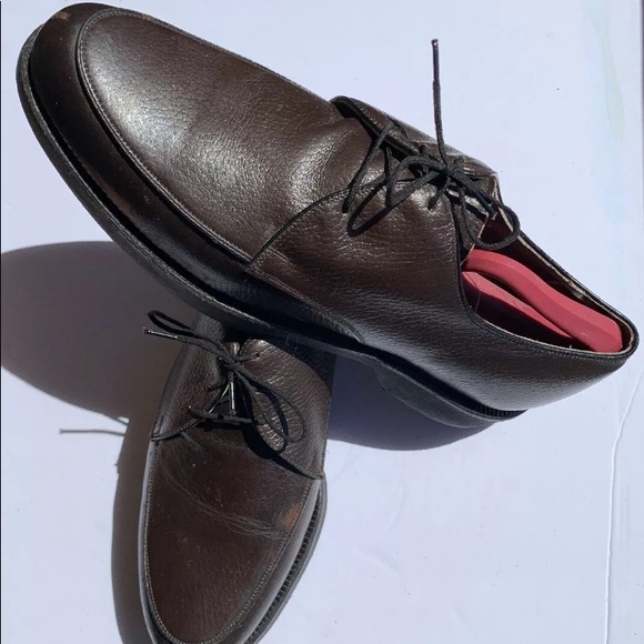 VINTAGE FREEMAN 10 1/2 D MEN'S LEATHER BROWN CUSH - Picture 1 of 4